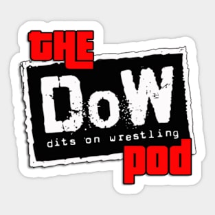 The Dits on Wrestling Podcast RETRO LOGO Sticker